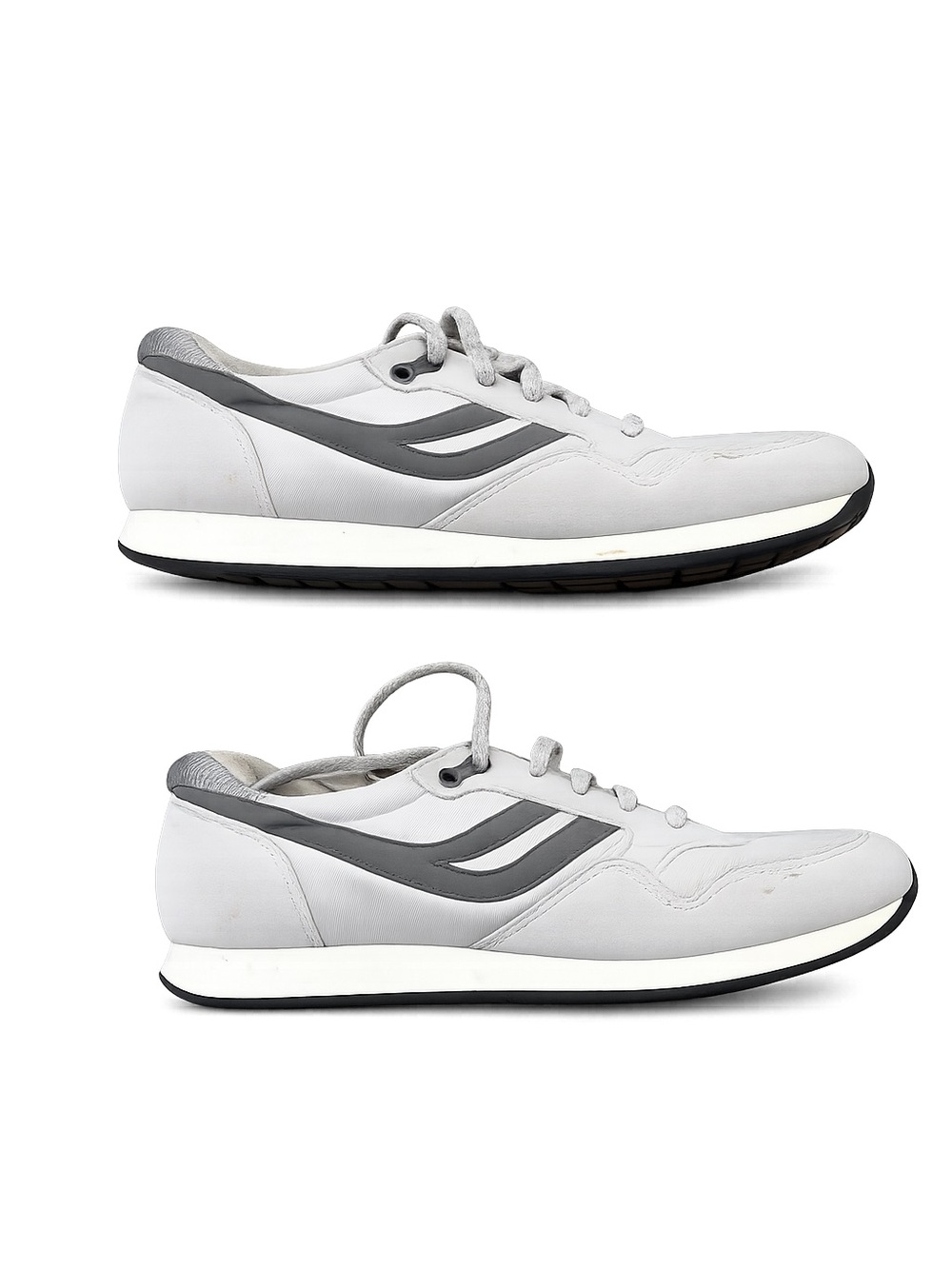 Vintage Trax Gray Nylon Suede Running Sneakers Men’s‎ Size 8 Retro Joggers